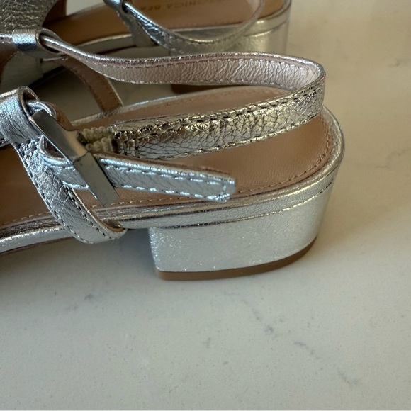 Veronica Beard Celia Sling Back Silver Flat Size: 6 - Picture 6 of 6